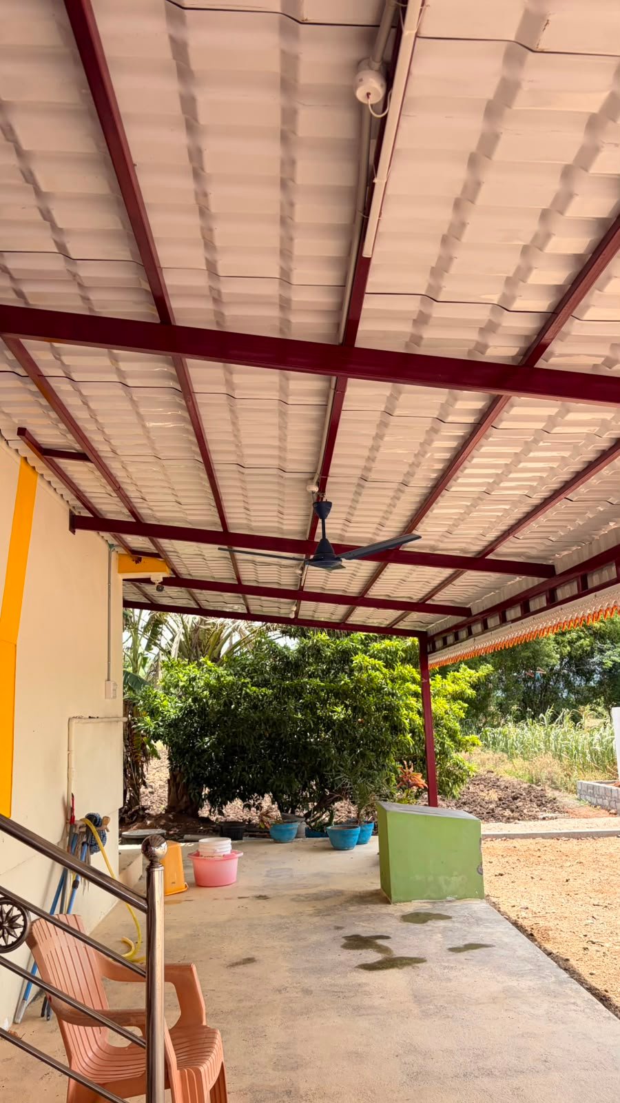 Home Canopy Ceiling with Tile-Profile Finish